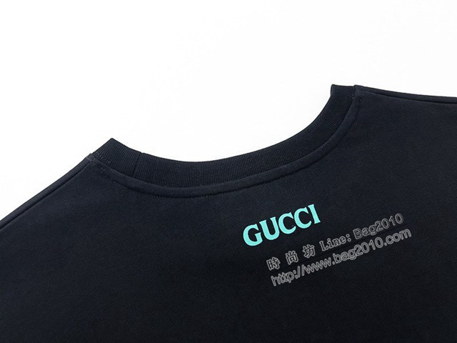 Gucci古奇專櫃古馳2023SS新款刺繡T恤 男女同款 tzy2678